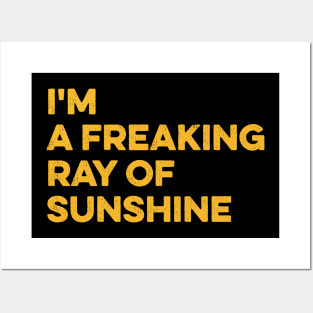 I'm a Freaking Ray of Sunshine Posters and Art